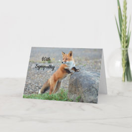 Cartão Standing Red Fox Sympathy