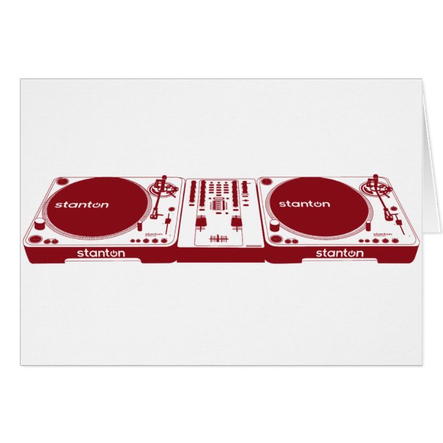 Cartão Stanton DJ Setup - plataforma de DJing da música (Frente Horizontal)