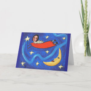 Cartão Star Angel & Moon - greeting card / notecard