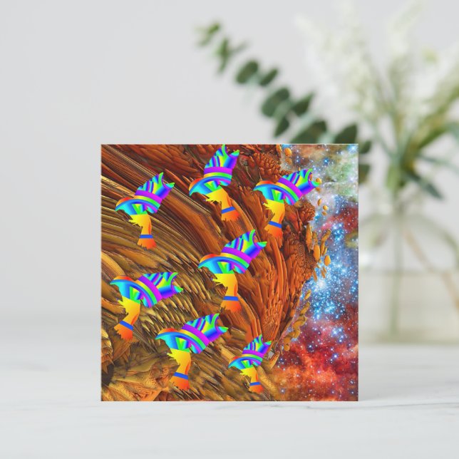 Cartão Star Birds (Em pé/Frente)