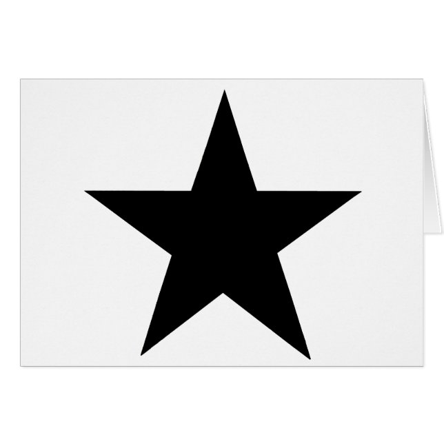 Cartão Star Black O MUSEUM Zazzle Dons (Frente Horizontal)