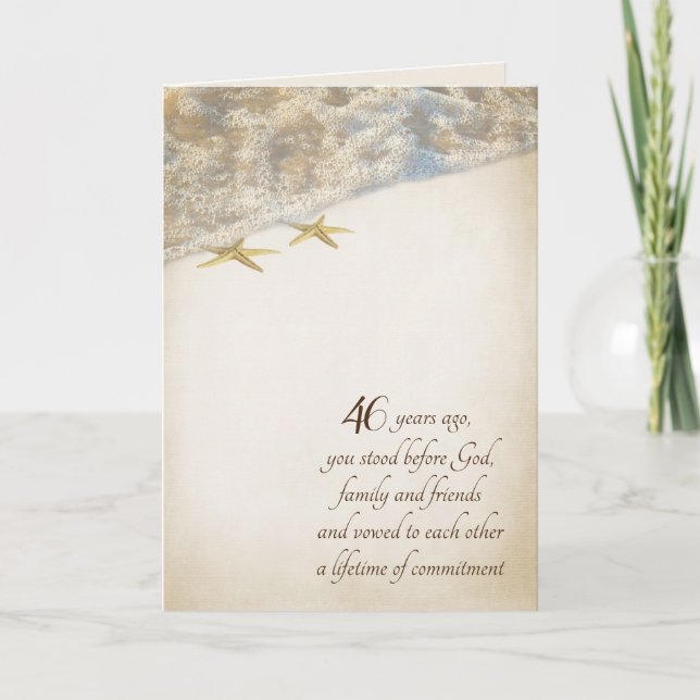 Cartão Starfish 46th Anniversary Card (Frente)
