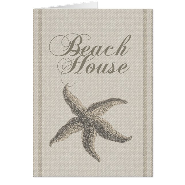 Cartão Starfish Beach House Seashore Coastal (Frente)