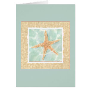 Cartão Starfish náutico na água