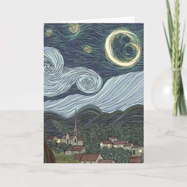 Cartão Starry Night (Frente)