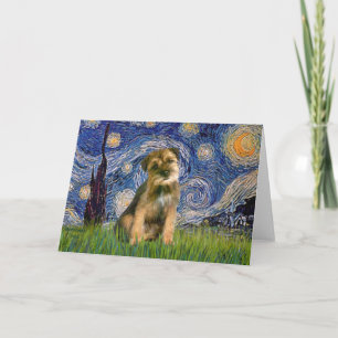 Cartão Starry Night - Border Terrier #1
