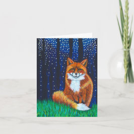 Cartão Starry Night Fox