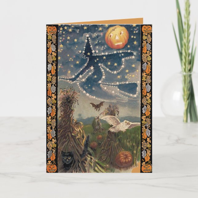 Cartão Starry Night Halloween Card (Frente)