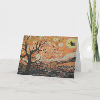 Cartão Starry Night Halloween Card