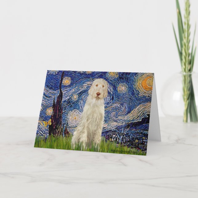 Cartão Starry Night - Italian Spinone #12 (Frente)