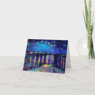 Cartão Starry Night Over the Rhone Van Gogh Fine Art