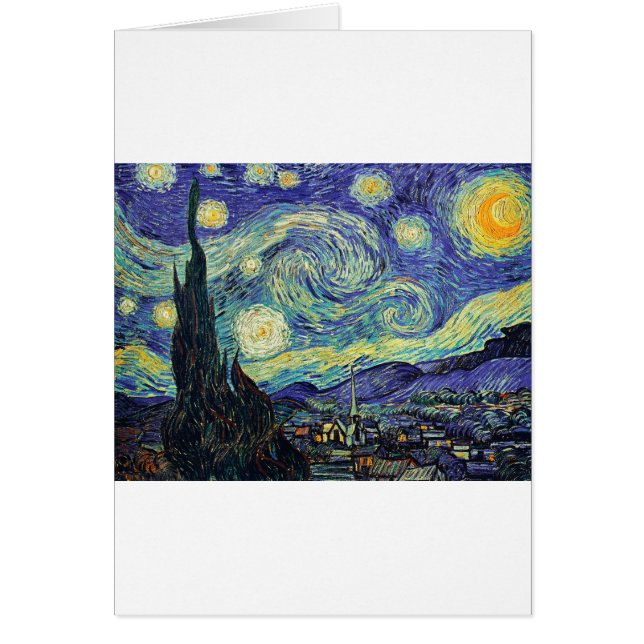 Cartão Starry Night por van Gogh (Frente)