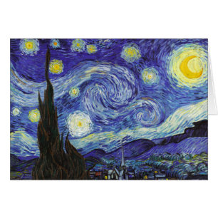 Cartão Starry Night por Van Gogh