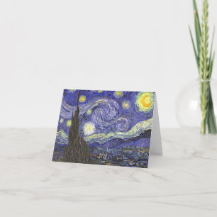 Cartão Starry Night por Van Gogh Note Card