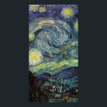 Cartão Starry Night por Vincent van Gogh.<br><div class="desc">Famosa noite estelar de arte por Vincent van Gogh. Impressionismo,  pintura a óleo paisagístico.</div>