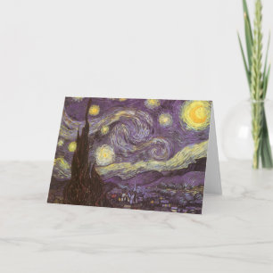 Cartão Starry Night por Vincent van Gogh, Vintage Fine Ar