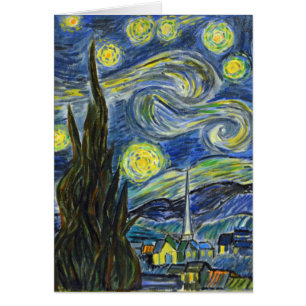 Cartão Starry Night, Van Gogh