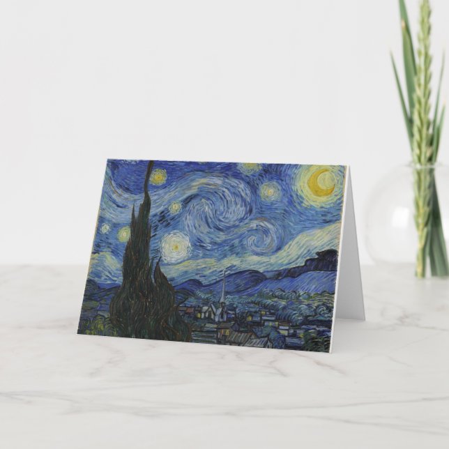 Cartão Starry Night Van Gogh (Frente)