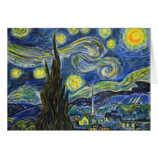 Cartão Starry Night, Van Gogh