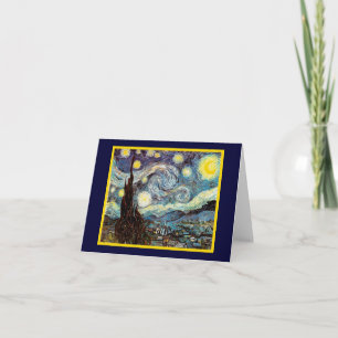 Cartão Starry Night Van Gogh Fine Art