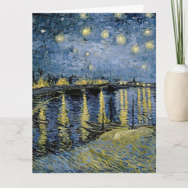 Cartão Starry Night Vincent van Gogh (Frente)