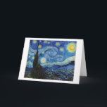 Cartão Starry Night, Vincent van Gogh<br><div class="desc">Vincent Willem van Gogh (30 de março de 1853 - 29 de julho de 1890) foi um pintor holandês impressionista poste que se encontra entre as figuras mais famosas e influentes da história da arte ocidental. Em pouco mais de uma década, criou cerca de 2.100 trabalhos de arte, incluindo cerca...</div>