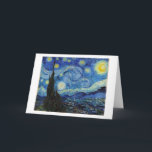 Cartão Starry Night, Vincent van Gogh<br><div class="desc">Vincent Willem van Gogh (30 de março de 1853 - 29 de julho de 1890) foi um pintor holandês impressionista poste que se encontra entre as figuras mais famosas e influentes da história da arte ocidental. Em pouco mais de uma década, criou cerca de 2.100 trabalhos de arte, incluindo cerca...</div>