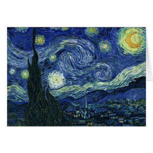 Cartão Starry Night Vincent van Gogh Fine Art Painting