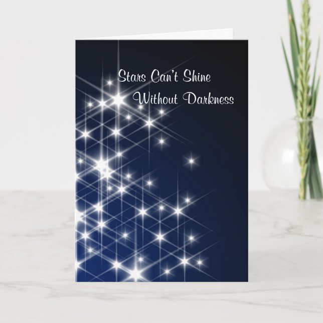Cartão Stars Can’t Shine Without Darkness Encouragement (Frente)