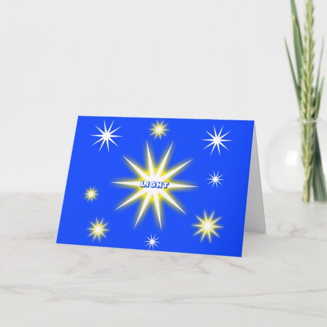 Cartão Stars of Holiday Light on Blue (Frente)