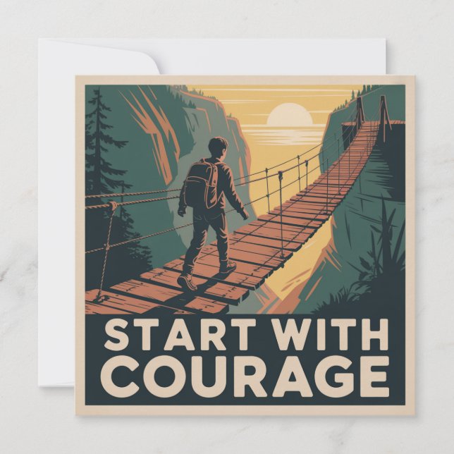 Cartão Start With Courage (Frente)