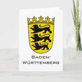 Cartão State of Baden-Württemberg Grand Coat of Arms Art