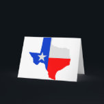 Cartão State of Texas Lone Star<br><div class="desc">Lone Star flag of Texas in the shape of the state of Texas.</div>