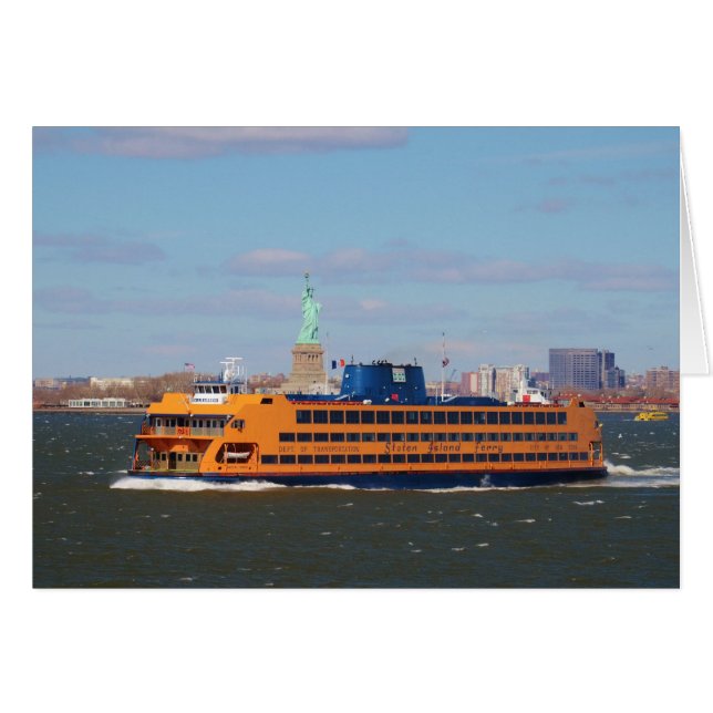 Cartão Staten Island Ferry (Frente Horizontal)