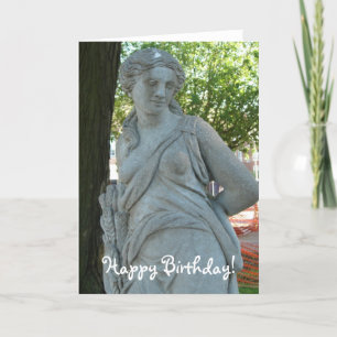 Cartão Statue in the Park, Happy Birthday!