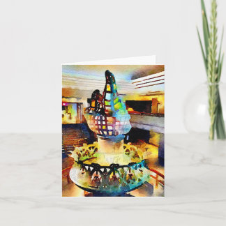 Cartão Statue of Liberty torch watercolor