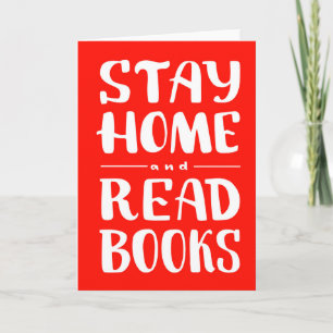 Cartão Stay Home and Read Books