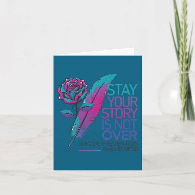Cartão Stay Your Story Is Not Over Suicide Prevention Awa (Frente)