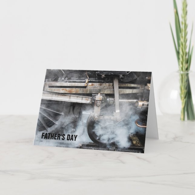 Cartão Steam Engine Father's Day Card (Frente)