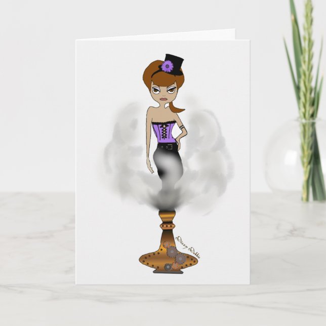 Cartão Steam Punk Jeanie Greeting Card (Frente)