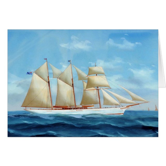 Cartão Steam Yacht Lady Torfrida 1910 (Frente Horizontal)