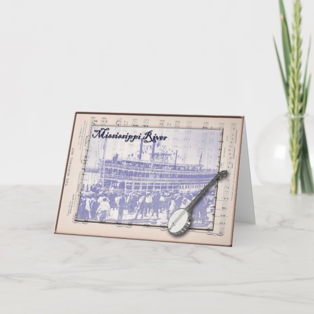 Cartão Steamboat and Music (Frente)