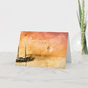 Cartão Steampunk Bon Voyage Quote Greeting Card