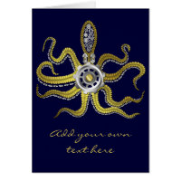 Steampunk Gears Octopus Kraken