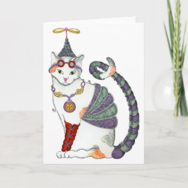 Cartão Steampunk Gretel Cat Card