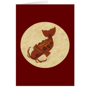 Cartão Steampunk Koi