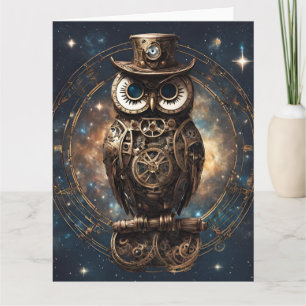 Cartão Steampunk Owl