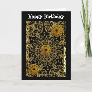 Cartão Steampunk rust machinery cogs mechanical