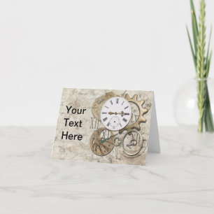 Cartão Steampunk Vintage Blank Note Card