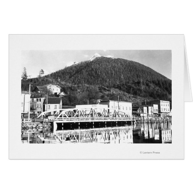 Cartão Stedman Street Bridge e Deer Mountain, (Frente Horizontal)